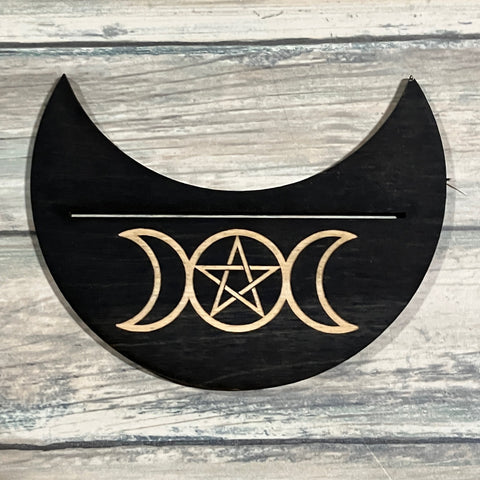 Card Holder - Triple Moon Pentagram Black (1 card)
