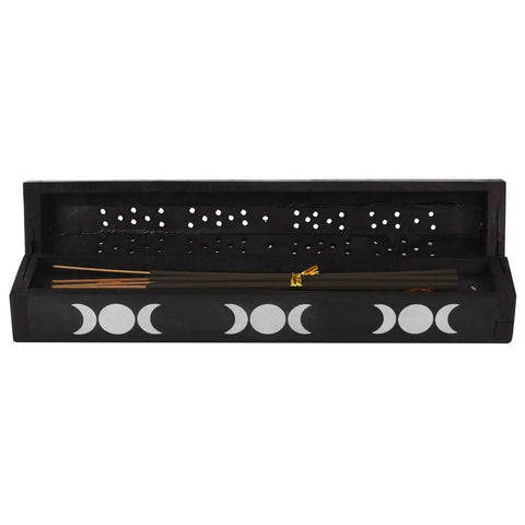 Triple Moon Wooden Incense Box Set