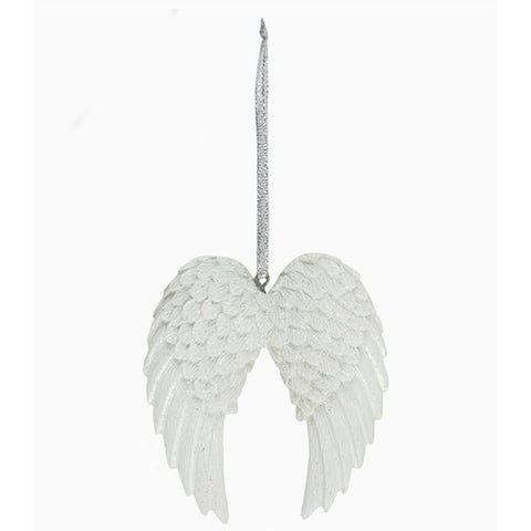 Double Glitter Angel Wing Hanging Decoration