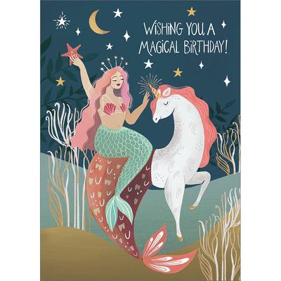 Unicorn Mermaid Greeting Card