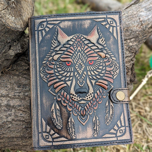 Journal Leather Wolf