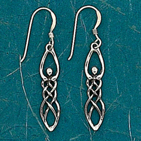 Earrings Celtic Goddess sterling silver
