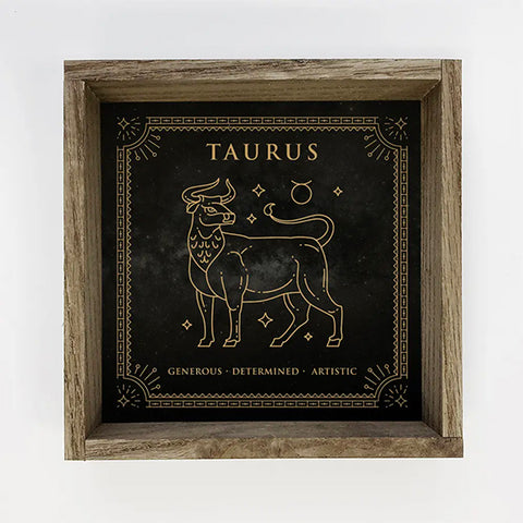 Zodiac Horoscope Sign Canvas/Wood Wall Art - Taurus