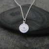 Necklace carded evil eye sterling silver