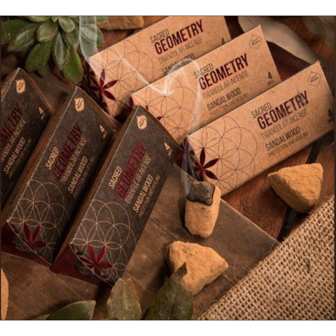 Sacred Geometry Triangular Incense - Frankincense and Rose