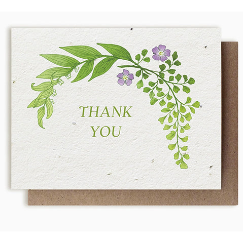 Plantable Herb Seed Greeting Card: Botanical Thank You