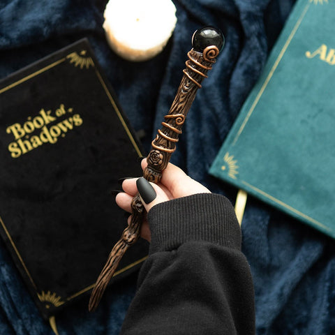 Wand: Protection Black Obsidian
