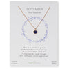 Birthstone Necklace Rose Gold September Sapphire