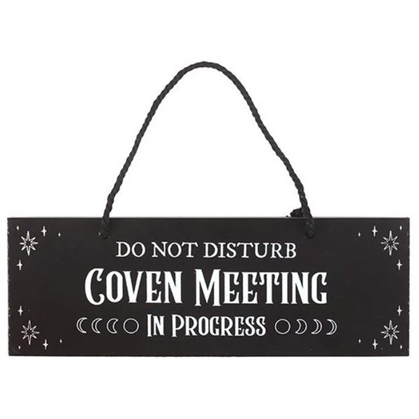 Hanging Sign: Coven Meeting in Progress