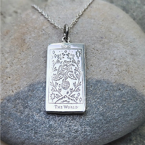 Necklace Tarot The World Sterling Silver