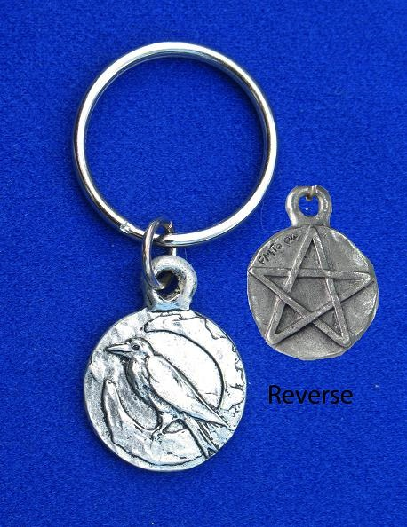 Key Chain Pewter Raven