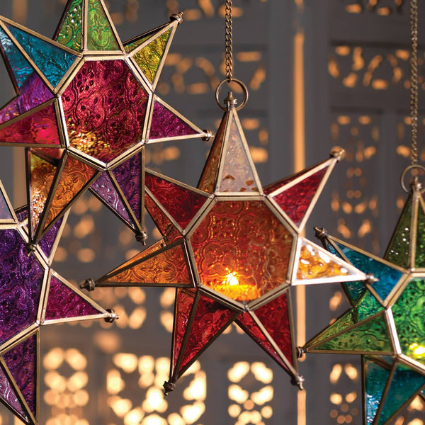 Moroccan Style Star Glass Lantern