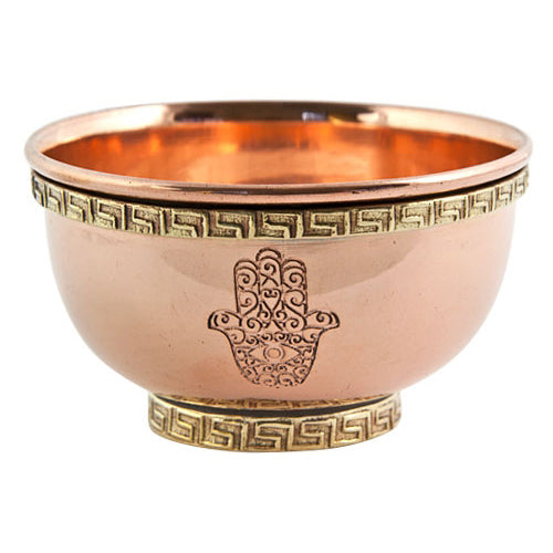 Hand of Fatima Copper Offering Bowl