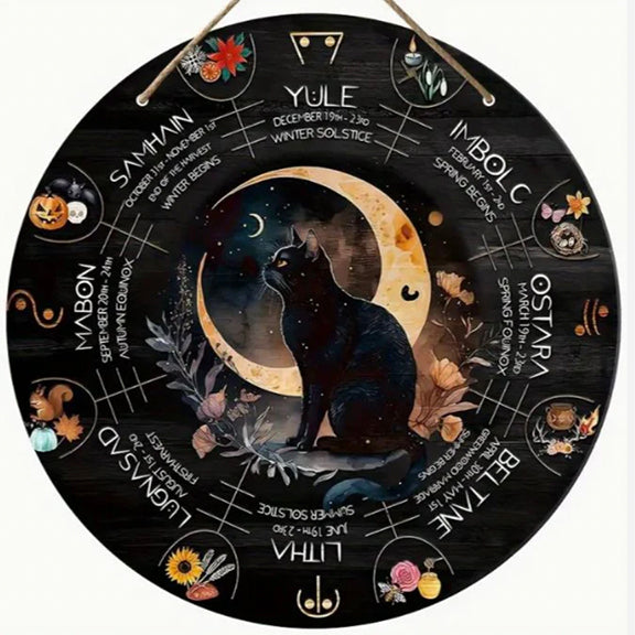 Wheel of the Year - Cat in the Moon