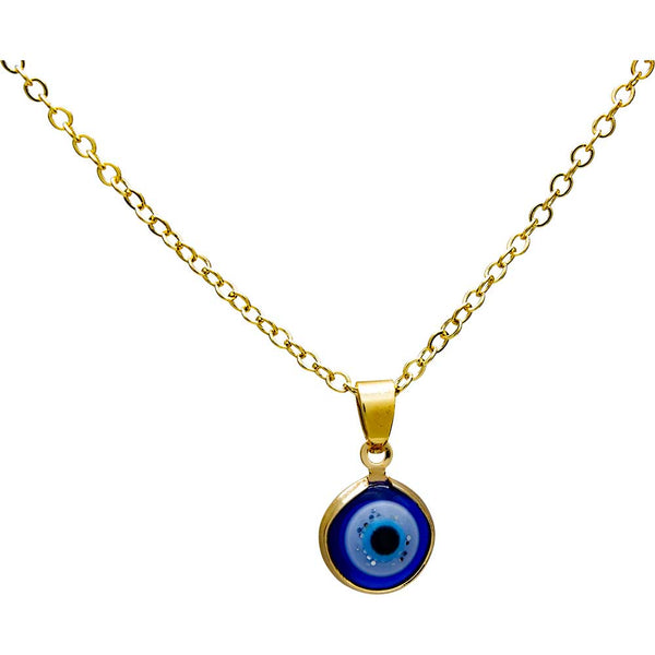 Necklace mini evil eye metal