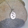 Birth Flower Necklace: February (Violet) sterling silver
