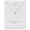 Birthstone Necklace Rose Gold March Aquamarine