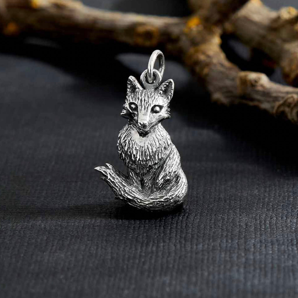 Charm Fox Sterling Silver