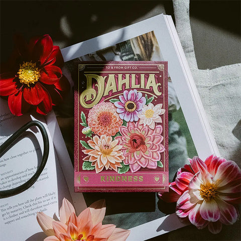 Floriography Seed Packet - Dahlia (Kindness)