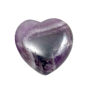 Amethyst heart flat 25mm