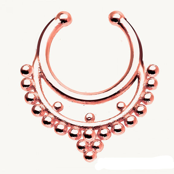 Fake Septum Hanger Snow Drop - rose gold