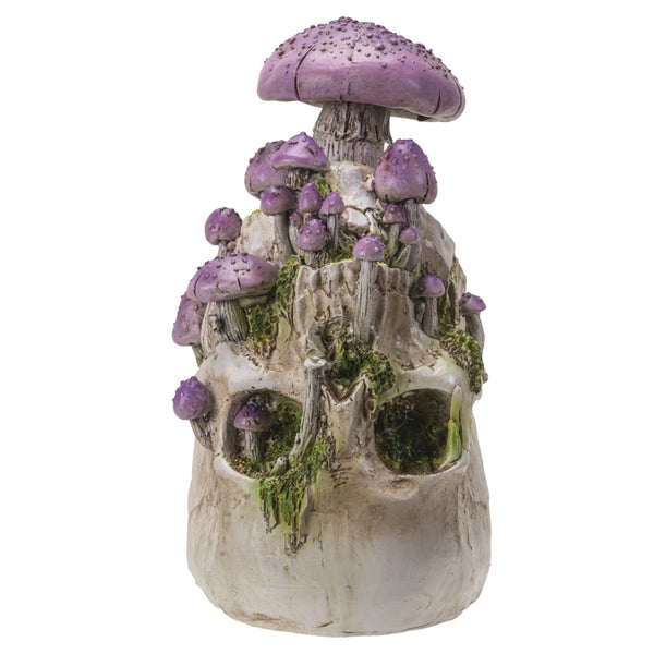 Skull With Purple Mushrooms