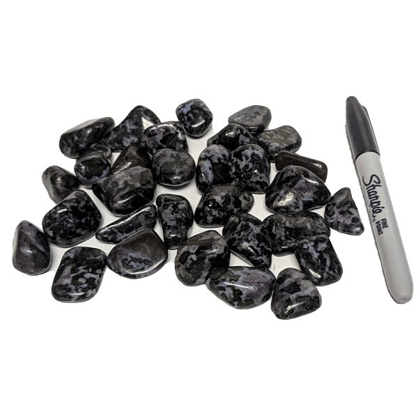 Indigo Gabbro (Merlinite) tumbled stone (1 stone)