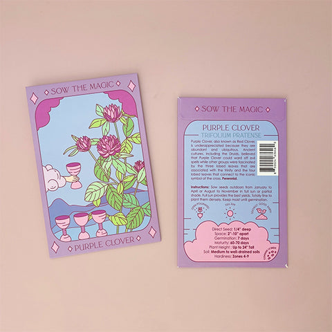 Tarot Garden + Gift Seed Packet: Purple Clover