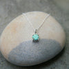 Birthstone necklace claw setting DECEMBER sterling silver