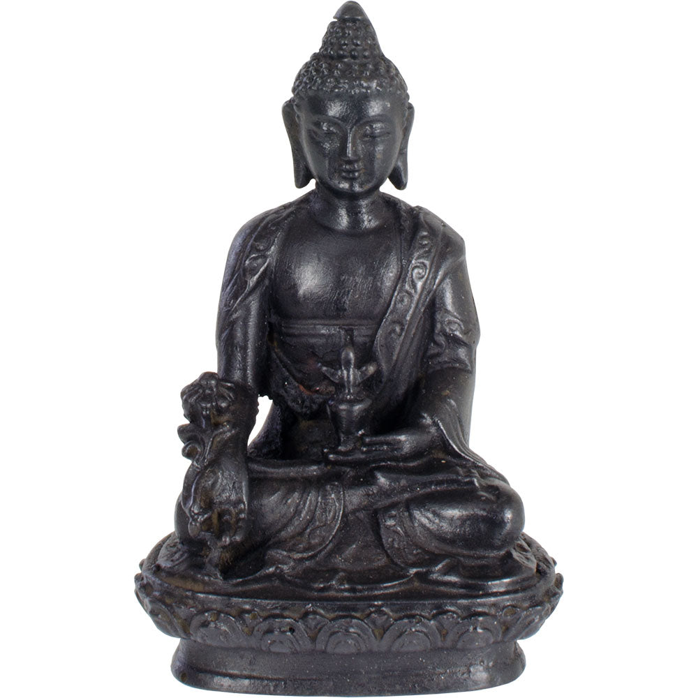 Polyresin Medicine Buddha figurine - black