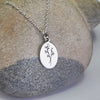 Birth Flower Necklace: July (Larkspur) sterling silver