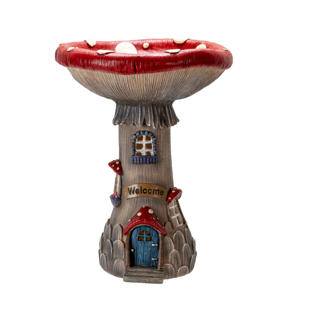 Toadstool Mushroom House W/Led