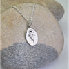 Birth Flower Necklace: November (Chrysanthemum) sterling silver