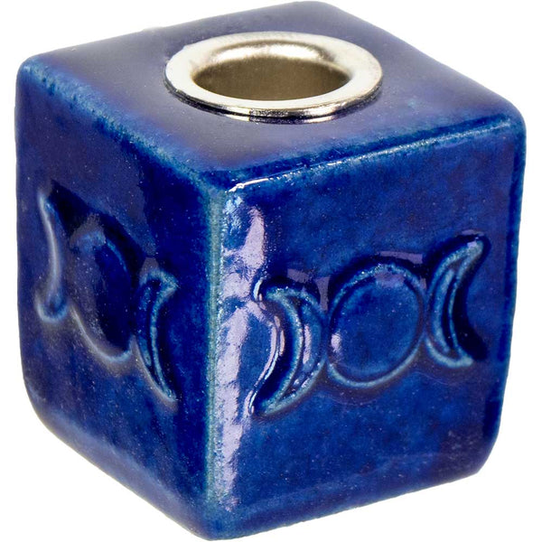 Candle holder mini - embossed triple moon