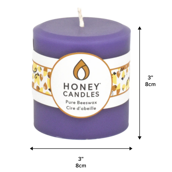 Beeswax Pillar Candle - 3x3 - CROCUS