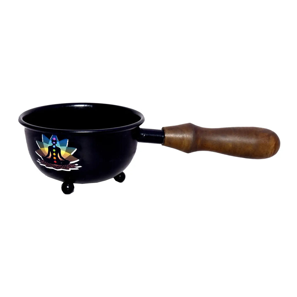 Metal Pot with Handle - Chakras