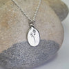 Birth Flower Necklace: June (Rose) sterling silver