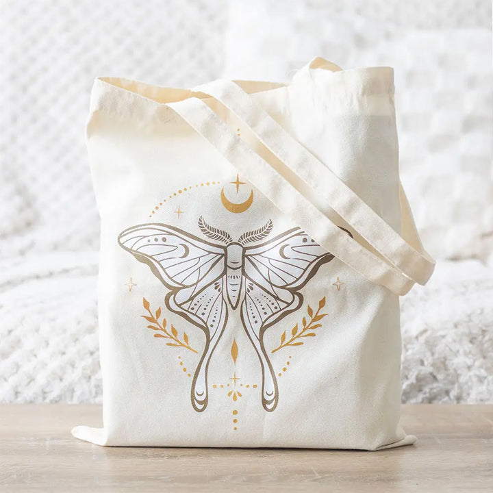 Tote Bag Light Luna Moth Polycotton