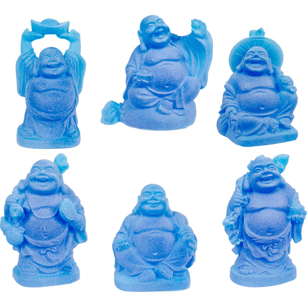 Statue buddha frosted set of 6 Glow in the Dark
