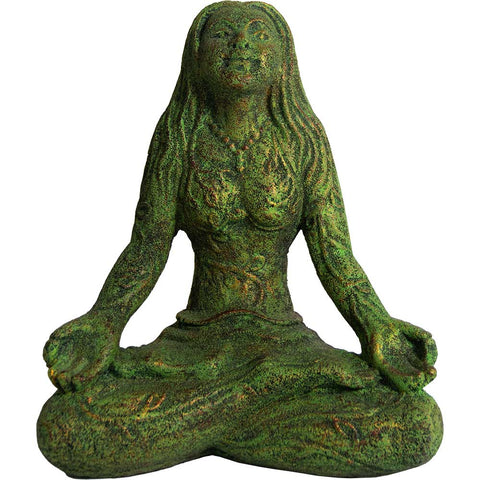 Volcanic Stone Statue - Mother Earth Lotus Pose 9.75