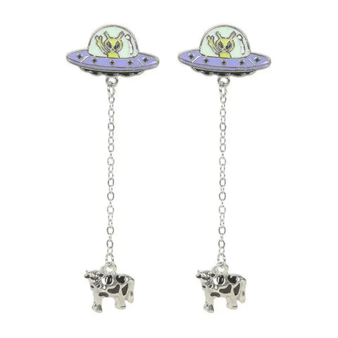 Earrings alien abduction glow in the dark