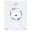Birthstone necklace claw setting JANUARY sterling silver