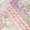 Set of 3 Love Heart Valentines Day Taper Candles