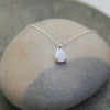 Birthstone necklace claw setting JUNE sterling silver