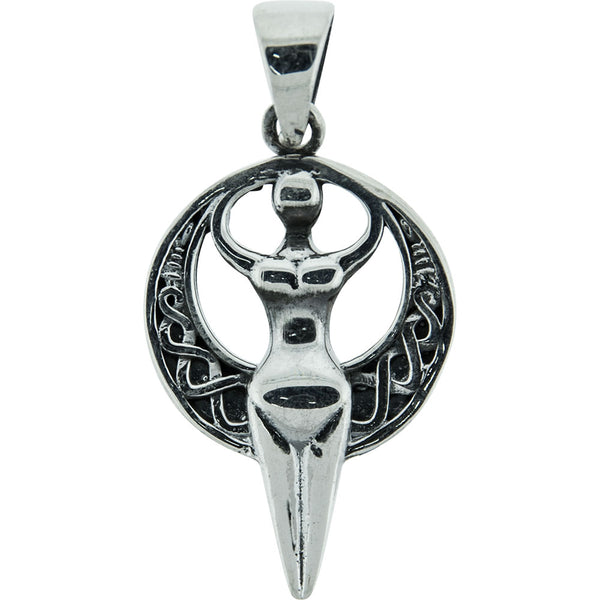 Celtic Moon Goddess Pendant Sterling silver