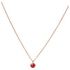 Birthstone Necklace Rose Gold July Ruby