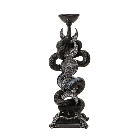 Candleholder Triple Moon W/Snake