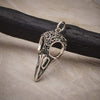 Pendant raven skull sterling silver