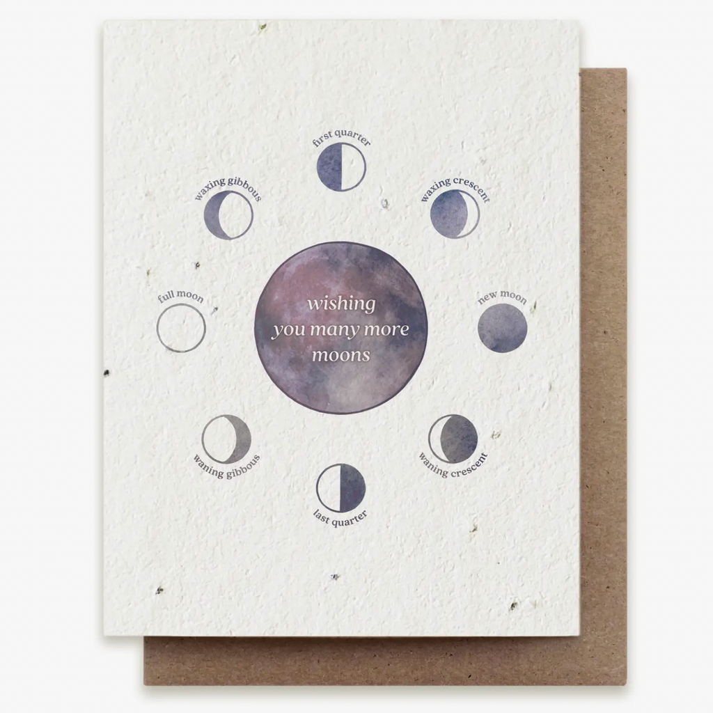 Plantable Herb Seed Greeting Card: Moon Phase Birthday