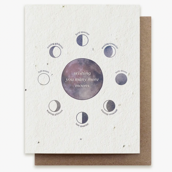 Plantable Herb Seed Greeting Card: Moon Phase Birthday